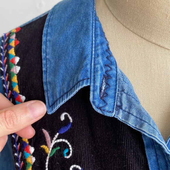 Anthropologie Holding Horses Denim Shirt Size 6 - Picture 6 of 8